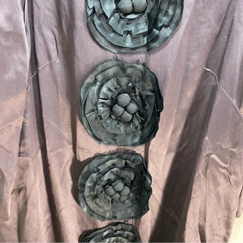 BCBG‎ Maxazria Y2K Silk Coquette Fairy Goth Babydoll Dress Embellished S Dollete - Picture 7 of 8